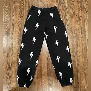 Black Starfit Lightning Bolt Sweatpants